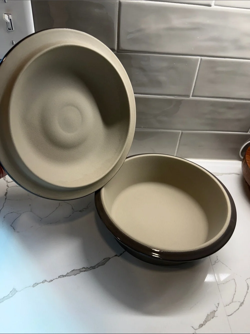 Pampered Chef Brown Covered Casserole with Lid